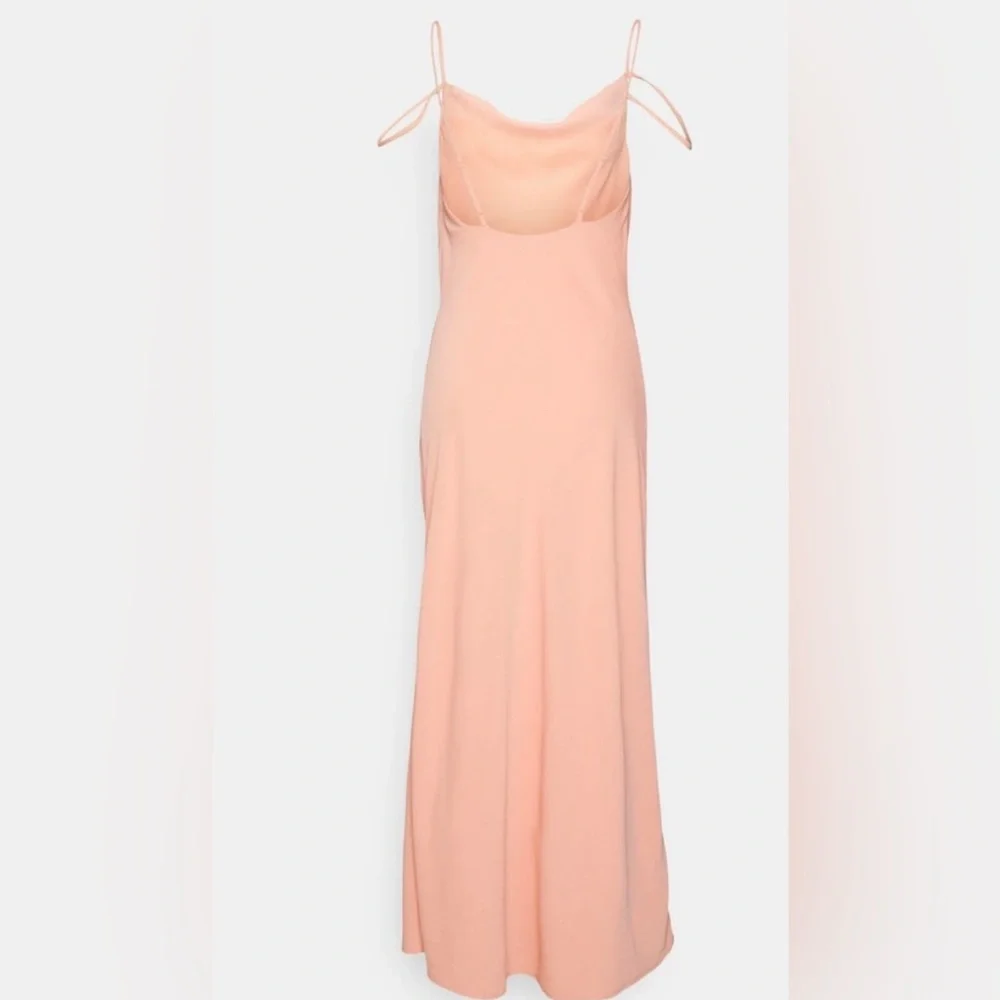 ABERCROMBIE & FITCH Peach Cowl Neck Maxi Dress‎ Spaghetti Low Back Small S